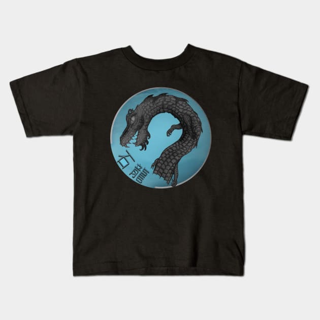 Stone Dragon Kids T-Shirt by Aux_Design